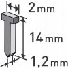 Extol Premium (8852405) klince, balenie 1000ks, 14mm, 2,0x0,52x1,2mm