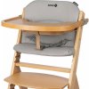 Safety 1st Detská vysoká jedálenská stolička Toto, prírodná + Vankúš na detskú stoličku Toto, sivý (800008168)