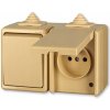 ABB Zásuvka IP44 so spínačom (3932-20062D) ABB béž PRAKTIK