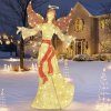 Venkovní XXL LED svítící Anděl přivítání - 152 cm