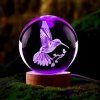 Virálka Krištáľová Guľa - 3D Kolibrík VKGS007 - doručíme packetou na druhý deň
