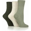 37-42 IOMI Gentle Grip dámske Diabetik ponožky ZELENÝ MIX voľný lem