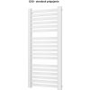 Lotosan DARVIN White silk kúpeľňový rebríkový radiátor oblý 50 x 180 cm so stredovým pripojením DAR-50/180-D50-LC35