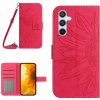 Peňaženkové kožené puzdro Sun Flower na Samsung Galaxy A25 5G - Rose Red