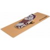BoarderKING Indoorboard Curved, balančná doska, podložka, valec, drevo/korok (FIA2-CurvedFloral)