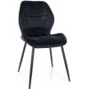 Textilomanie Jedálenská stolička JAKE VELVET čierna