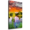 Vertikálny foto obraz na plátne Jazero v lese 50x100 cm