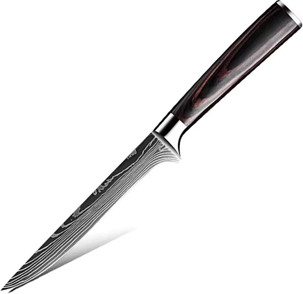 IZMAEL Kuchynský nôž Blade Boning/Čierna/Hnedá 14 cm