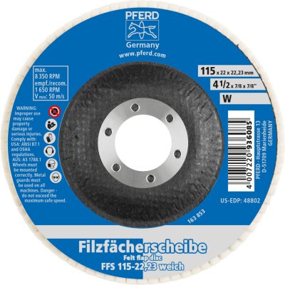 Pferd plstený lamelový kotúč 115 x 22,23 mm 44371115