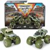 MONSTER JAM 2 VOZIDLÁ MONSTER TRUCK 1:64 SHAKER VS SOLDIER FORTUNE