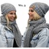Fashionweek Zimná hrubá teplá dámska vlnená súprava - čiapka a dlhá šatka ZIZI-BE3 MODEL: MODEL:3