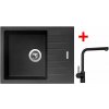 Sinks PERFECTO 650 Pureblack + Elka čierna matná