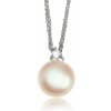 GOLDIE Zlatý prívesok so sladkovodnou perlou a diamantom Miranda LPE427.KLB