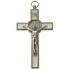 Kríž: benediktínsky, kovový - fosforový, 19 cm - 599N