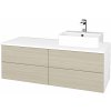 Dreja Kúpeľňová skrinka MODULE SZZ4 120 umývadlo Joy 3 - N01 Biela lesk / D04 Dub / Levé