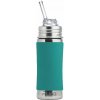 Nerezová fľaša so slamkou Pura - mint 325 ml