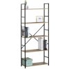 Autronic REGÁL - 5-policový, odľahčený - v dekore dub - šírka 58,5 cm, MDF + kov