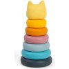 Bigjigs Toys Silikónová stohovacia veža Mačka