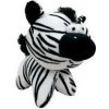 Hračka pes - plyšová zebra pískací 1ks/12cm