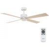 Lucci air Lucci air 213171 - LED Stropný ventilátor NEWPORT drevo/biela/béžová + DO FAN00183 + záruka 3 roky zadarmo