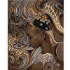 Zuty Diamantové maľovanie AFRICKÉ DOMORODÉ DIEVČA 40x50 cm vypnuté plátno na rám