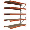 Majster Regál Kovový regál LONGSPAN 250x150x60-5-DTD, Pozinkované/Oranžová