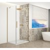 Gelco TRINITY GOLD MATT obdĺžniková sprchová zástena 1100x1200mm, číre sklo, pravé GT5612-11CR-G