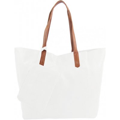 Barebag Veľká biela shopper dámska taška s crossbody vo vnútri