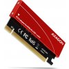AXAGON PCEM2-S, PCIe x16 - M.2 NVMe M-key slot adaptér, kovový kryt pre pasívne chladenie