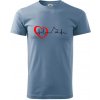 Nemecký ovčiak ekg - Klasické pánske tričko vyššej gramáže - XS ( Denim )