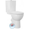 SANIVEX kombi WC, zvyšené sedenie, Rimless, spodný/zadný odpad, biela