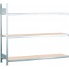 Regál široký SCHULTE, police z drevotriesky š 2000 mm, prídavné pole, 3 úrovne, 2006x836x2000 mm