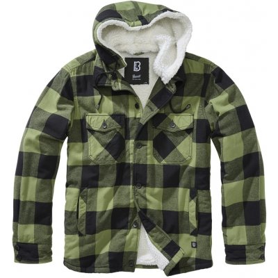 Brandit Lumberjacket Hooded zelená-čierna