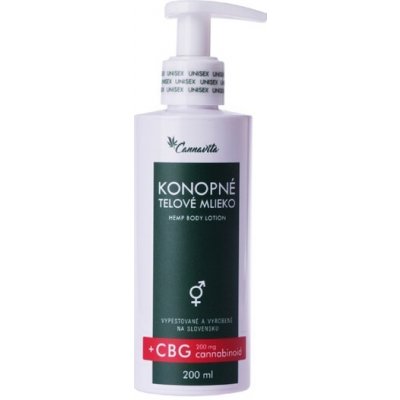 Cannavita Konopné telové mlieko s CBG 200ml