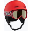 Detská lyžiarska prilba Salomon Player Combo + lyžiarske okuliare XV Jr cherry tomato/red silver mirror