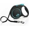 Vodítko FLEXI Black Design M opasok 5m/25kg modrá NEW
