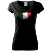 Talianska vlajka ohryzaná - Dámske tričko Pure - 2XL ( Čierna )