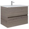 Dřevojas - Kúpeľňová skrinka s umývadlom BANO 78x47 cm tmavý dub/biela 8590828025108 + záruka 3 roky zadarmo