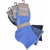 Zdravotné modré členkové ruličkové ponožky extra voľný lem RS mix farieb 39-42 3 páry