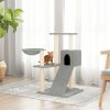 Shumee Škrabadlo se sisalovými sloupky světle šedé 82 cm