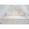 BELISIMA Zamatová súprava do postieľky mantinel + vankúše ecru 230x15