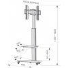 THL Techly Floor Stand with Shelf Trolley TV LCD/LED/Plasma 37-70