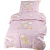 BABYLAND návliečky bez hniezda 2-diel. PP103 ružový medvedík 52x42cm 110x86cm