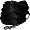 Palkar vodidlo stopovacie z popruhu pre psov 15 m × 10 mm čierne