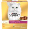 Gourmet Gold hovädzie a kura / králik a pečeň / morské ryby / kačica a morka 8 x 85 g