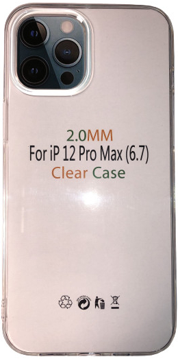 Púzdro MobilEu Transparentný obal silikónový na iPhone 12 Pro Max TO44