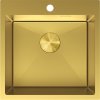Mexen Solix, 1-komorový nerezový drez 500 x 500 mm, brúsená zlatá, 6407501000-55