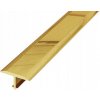 Dekoratívna podlahová lišta mosadzná T profil zlatá leštená 20 mm x 900 mm