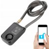 110 DB ALARM PROTI KRÁDEŽI BLUETOOTH BLOKOVANIE BICYKLA OCEĽOVÉ LANO 80 CM