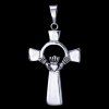 Silver.ag Prívesok strieborný, symbol priateľstva a vernosti (írsky symbol claddagh s krížom) P1150